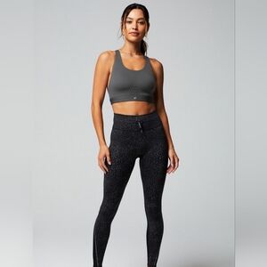 Fabletics, Stride Black Spotted High-Waisted Leggings.Women's Sz XL NWT